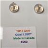 Image 4 : 10K Yellow Gold Natural Opal(1.28ct) Earrings (~weight 0.77g), Made in Canada, Appraised Retail $730
