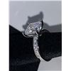 Image 3 : Vera Wang Style Princess Cut 1.1 carat Suspended Solitaire with Bezel Set stones Band