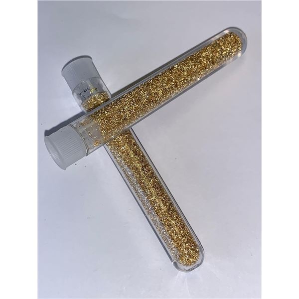 Golden Flaking Material - Lot of 2 Large Vials