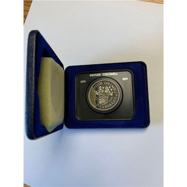 British Columbia 1871-1971 $1.00 Collector Coin in Case