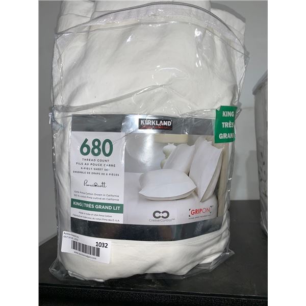 Kirkland 680 Thread Count 6 pc Sheet Set King Size
