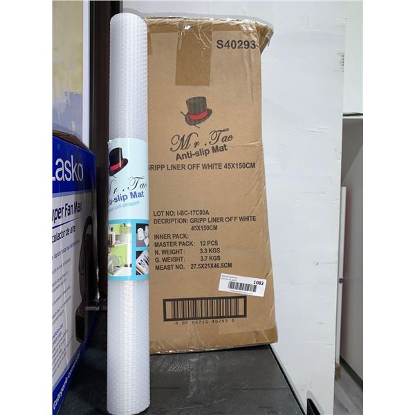 Mr. Tac Anti-Slip Mat Gripp Liner Off White 45cm x 150cm 12Rolls