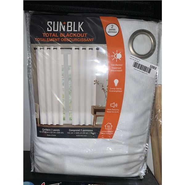 Sun+Blk Total Blackout Curtains 2 Panels 52"x90"