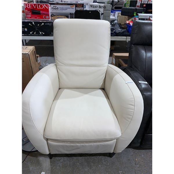 Natuzzi Modern Top Grain Leather Pushback Recliner