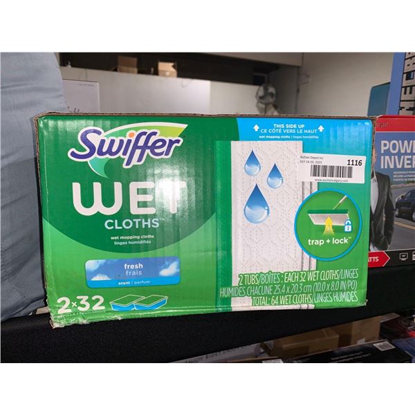 Swiffer Wet Cloths 2 packs of 32
