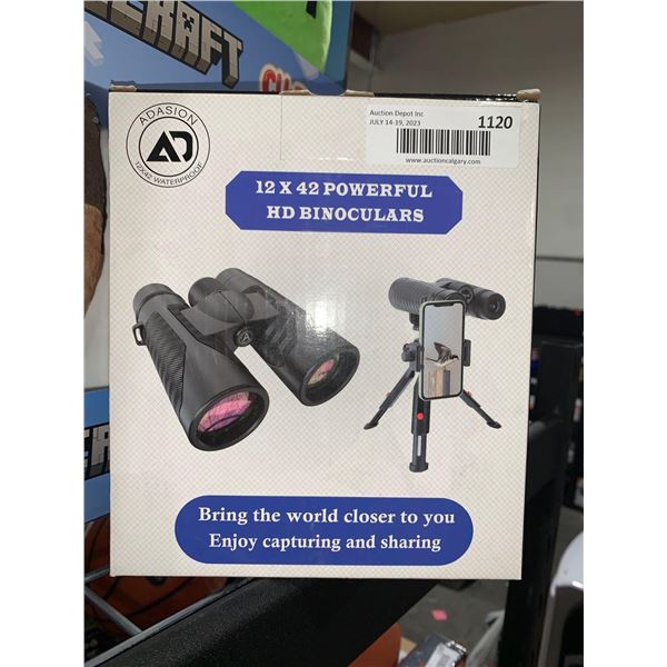 Adasion 12x42 Waterproof Powerful HD Binoculars