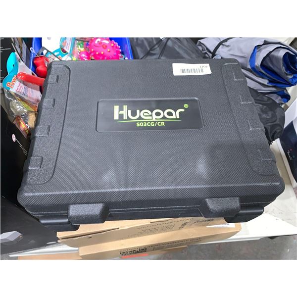 Huepar 3D Green Laser Level 3x360 Cross Line Self-Leveling Green Beam Three-Plane Leveling and Align