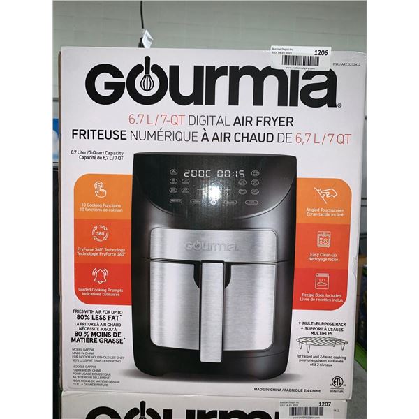 Gourmia 6.7L / 7-Qt Digital Air Fryer