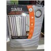 Image 1 : SunBlk Total Blackout Curtains 2 Panels 52"x90"  Bradley Lt Grey