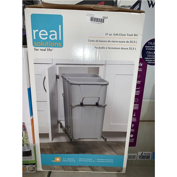 RealSolutions 27QT Soft Close Trash Bin