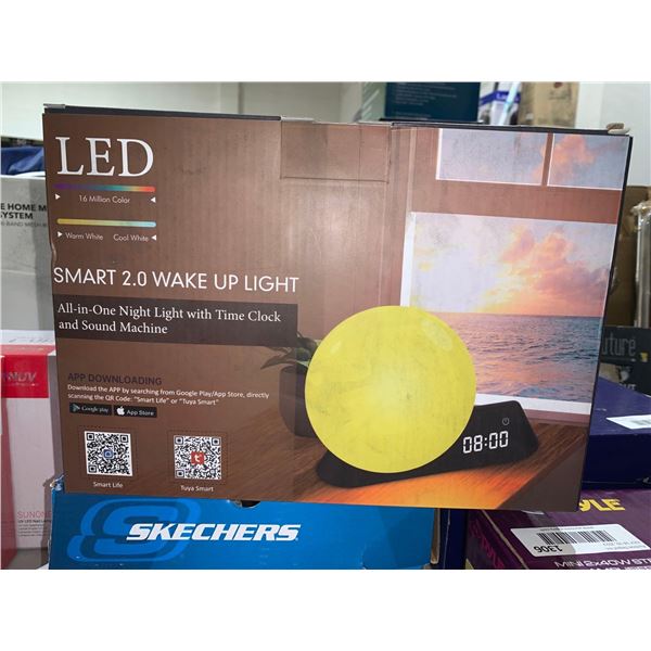 LED Smart 2.0 Wake Up Light, Sound Machine  All in One Alarm Clock