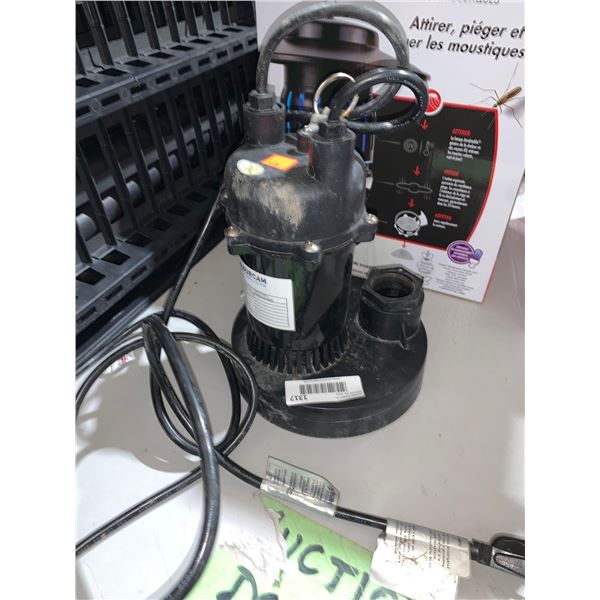 BurCam 300500 Submersible Sump Pump, Float Switch Model, 1/3 HP, 115V Noryl