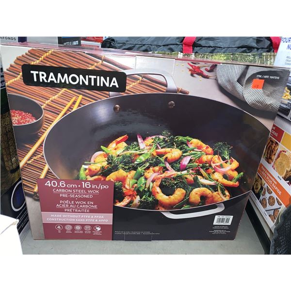 Tramontina 16" Pre-seasoned Carbon Steel Wok