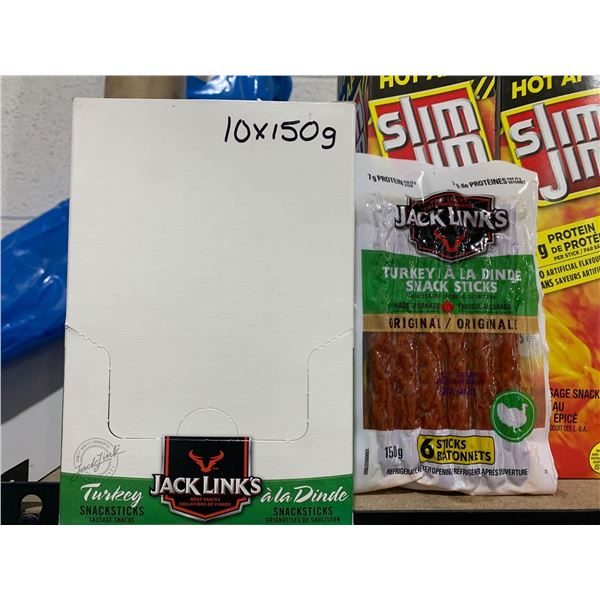 Jack Links Turkey Snack Sticks - 10X150g