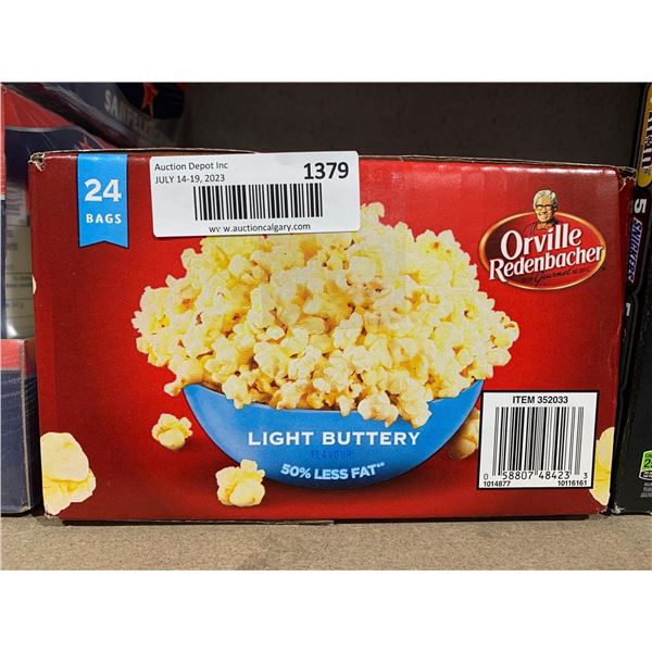Orville Redenbacher Light Buttery Microwave popcorn 24 Bags