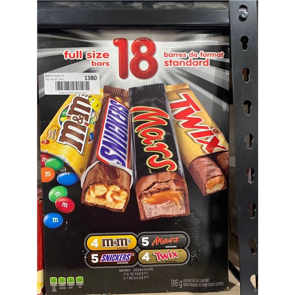 Lot of 18 Full Size Chocolate Bars Pack 916g