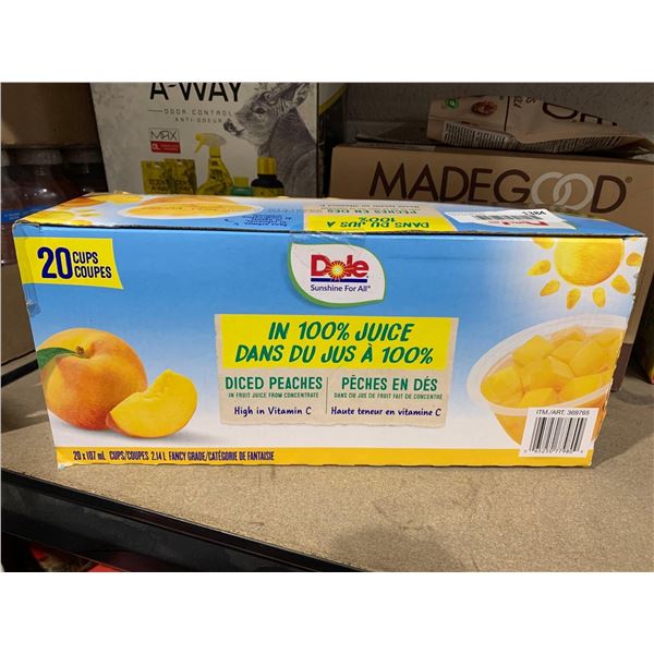 Dole Diced Peaches Cups 20x107ml