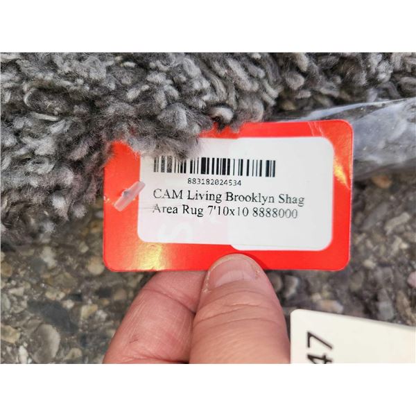Cam Living Brooklyn Shag Gray Area Rug 7'10"x10'