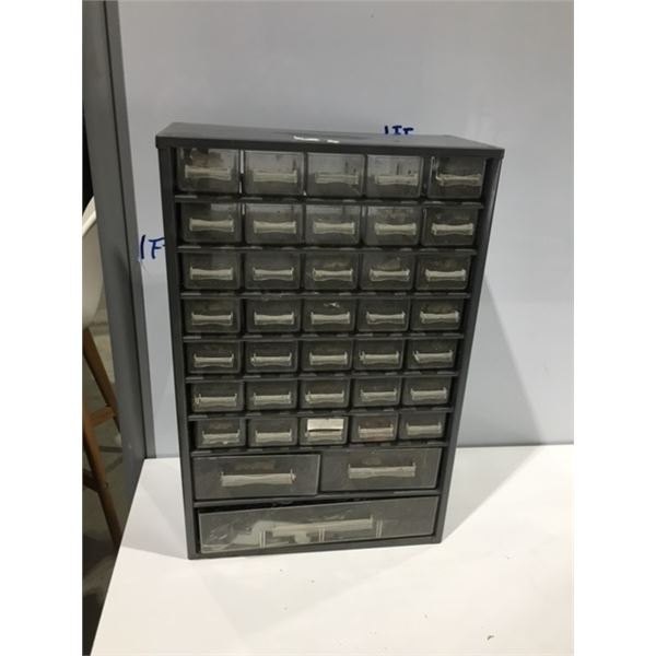 38 drawer storage for screws, nails & small parts etc.