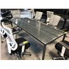 Image 2 : GREY GLASS TOP 94" X 38" CONFERENCE TABLE