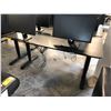 Image 2 : BLACK 60" X 30" ELECTRIC SIT/STAND PROGRAMMERS DESK