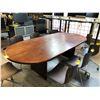 Image 2 : MAHOGANY 8' X 3.5' BOARDROOM TABLE