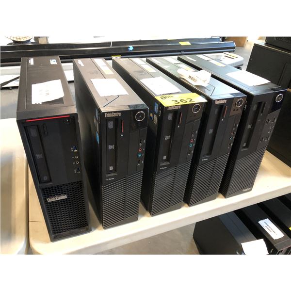 5 LENOVO DESKTOP COMPUTERS