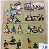 Image 1 : Set of 12 Dutch Children Utopia Yarn Advertising Postcards