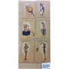 Image 1 : Set of 6 Linen "A California Dish" Pin Up Ladies Postcards