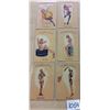 Image 1 : Set of 6 Linen "A California Dish" Pin Up Ladies Postcards