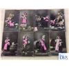 Image 1 : Group of 8 Tinted Photo Postcards of Girl Drinking & Cat