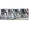 Image 1 : Group of 4 Tinted Photo Girl In Bed with Doll Postcards