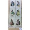 Image 1 : Group of 6 Greeting Girl & Flowers Postcards