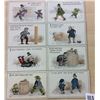 Image 1 : Set of 8 Comics Having a Snowball Fight Postcards