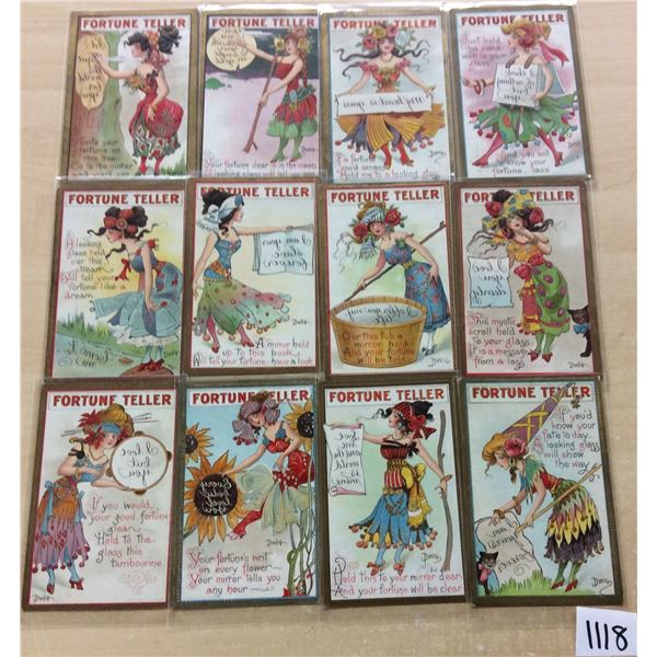 Set of 12  Fortune Teller  by Dwig Postcards