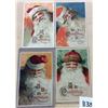 Image 1 : Set of 4 Santa Christmas Holiday Postcards by Winsch