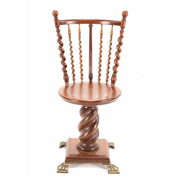 20th Century Barley Twist Pedestal Chair