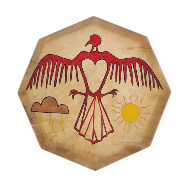 Northern Plains Rawhide Warrior Ceremonial Drum