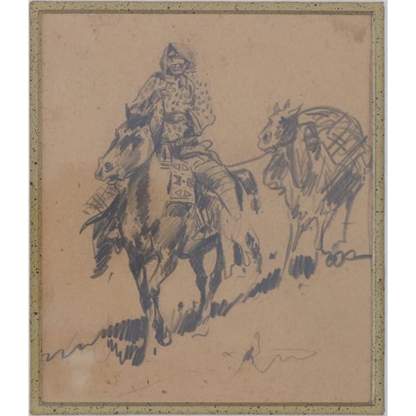 Edward Borein (1872-1945) Original Pencil Sketch