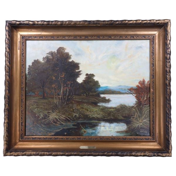 Original John Varner " River Landscape" c. 1920