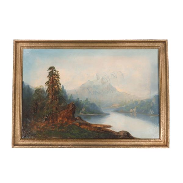 Robert Newman (1827-1912) Mount Hood Oil Painting