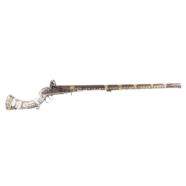 19th Afghan Jezail Inlaid Flintlock Camel Musket