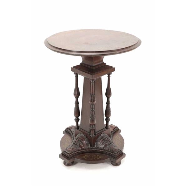 19th C. Man Of The North Wind Tilt Top End Table