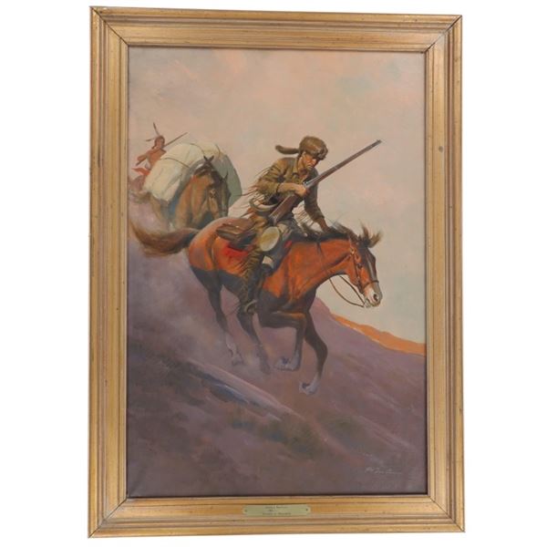 Gerald McCaan (1916-1995) Oil Cowboy Painting