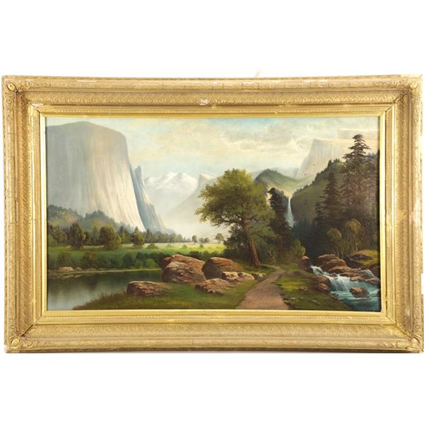 Charles M. Doughty (B. 1878) Yosemite Oil Painting
