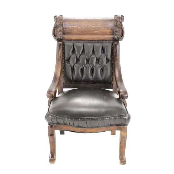 19th C. Regency Style Quarter Sawn Oak Chair