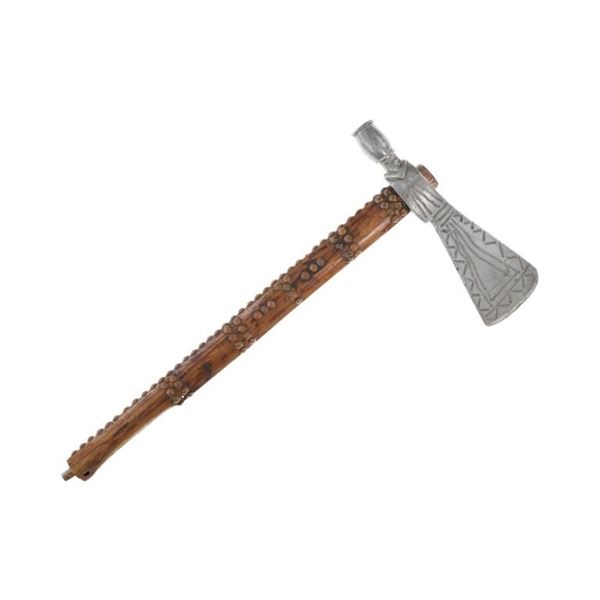 C. 1875 Western Pipe Tomahawk Rocker Engraved