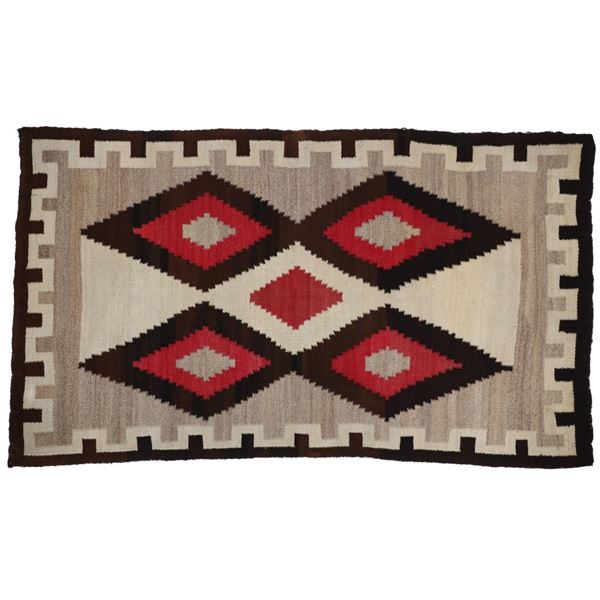 Navajo Two Grey Hills Trading Post Rug c. 1920's