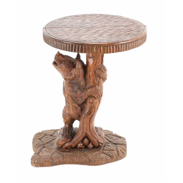 Black Forest Style Carved End Table Cody, WY