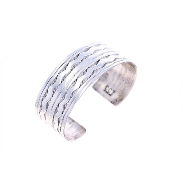 Navajo Chaz Tsosie Sterling Silver Bracelet